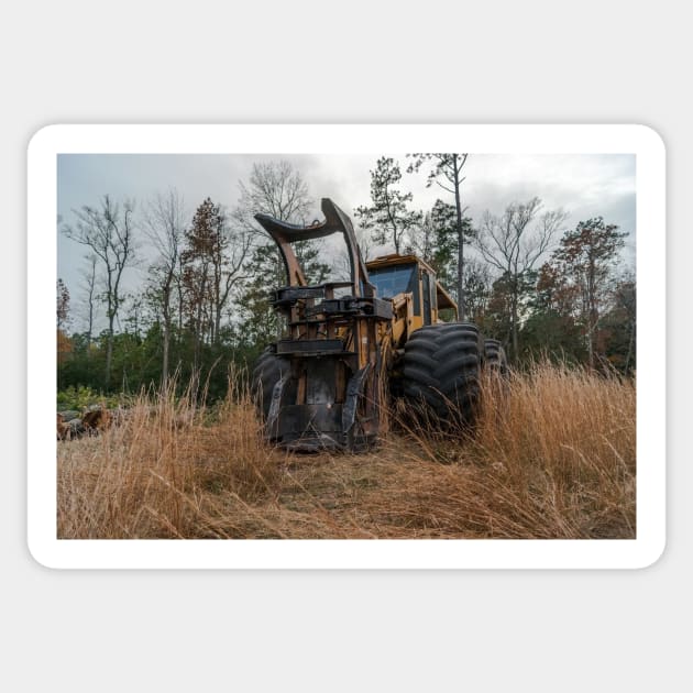 Forestry feller buncher Sticker by KensLensDesigns